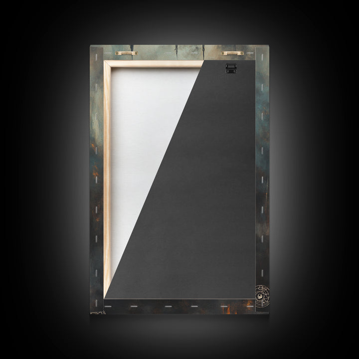 Burning Gothic Cathedral Canvas Print, Dark Fantasy Wall Art, Moody Architecture, Dark Academia Decor, Statement Artwork