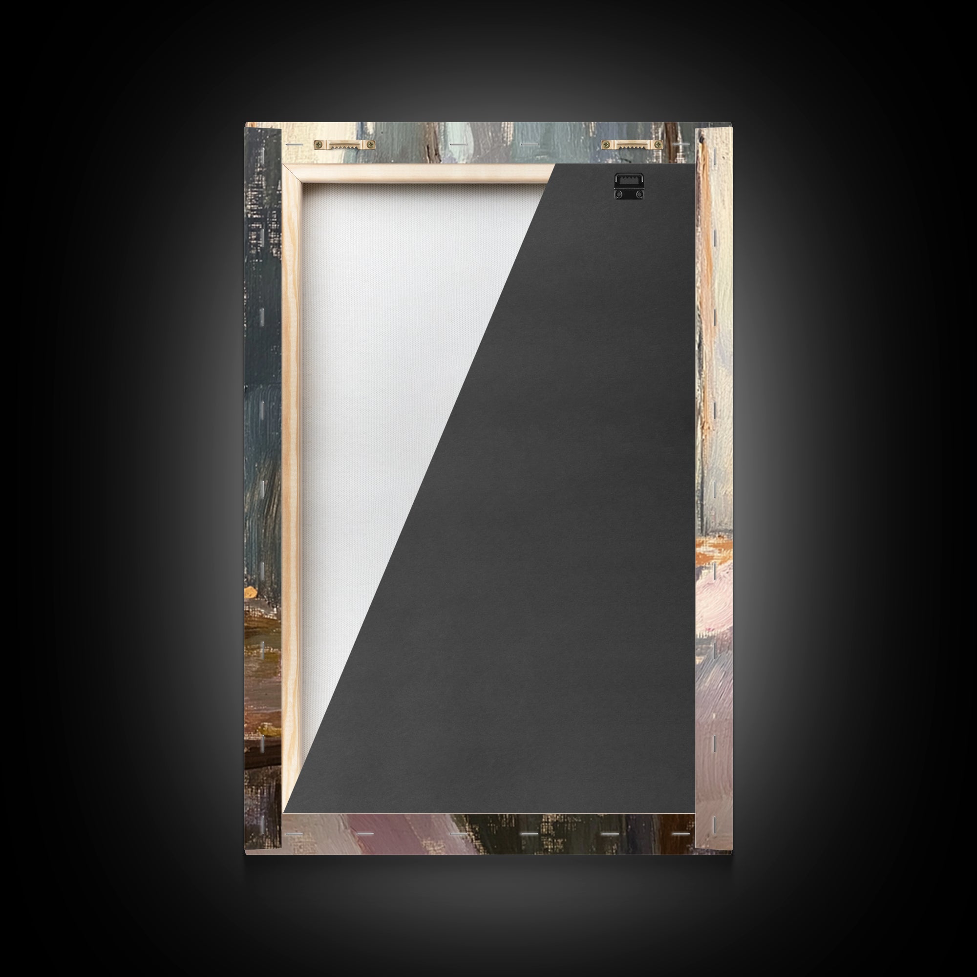 Shallow Ceramic Bowl On Linen Framed Canvas Print, Minimalist Kitchen Wall Art, Neutral Home Decor, Moody Still Life Painting