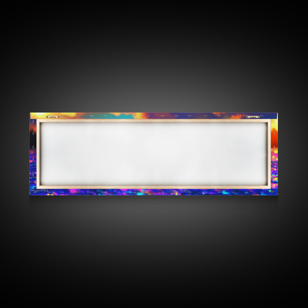 Iridescent Glass Plate At Sunset Canvas Print, Abstract Still Life Wall Art, Colorful Home Decor, Modern Kitchen Art Print