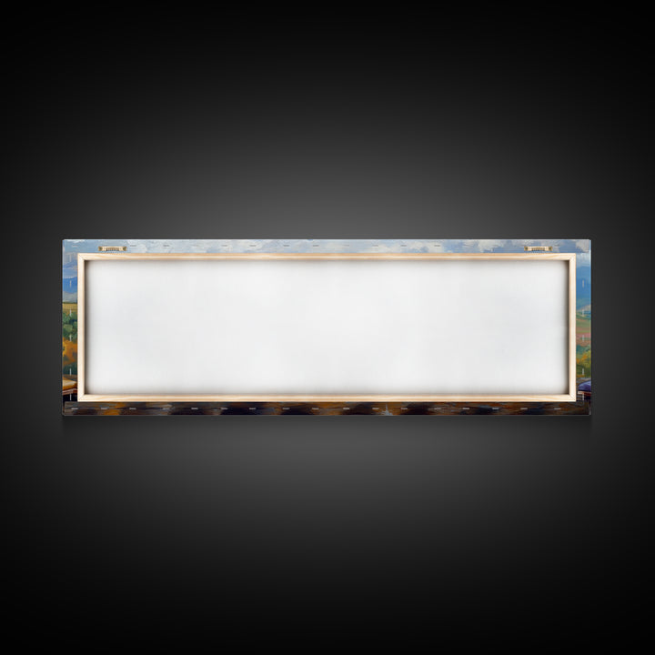 Mountain Row Cowboy Boots Wall Art, Western Cowgirl Decor, Southwestern Landscape Print, Rustic Ranch Housewarming Gift For Her