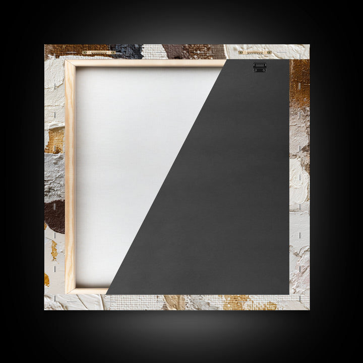 Warm Taupe Abstract Waves Canvas Print, Above Bed Art, Bedroom Decor, Abstract Art, Serenity, Living Room Wall Art, ABA-1x1-15