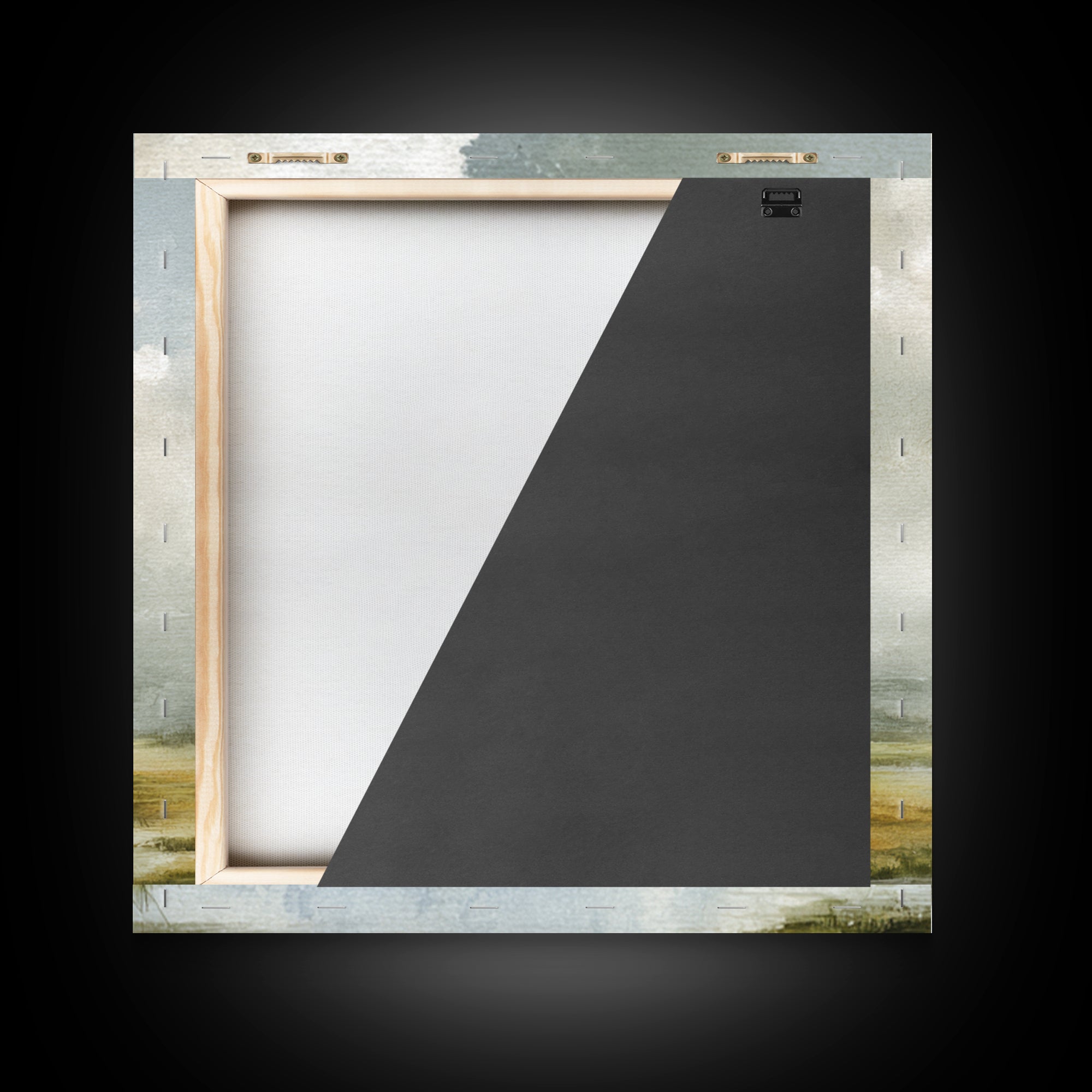 Tranquil Cloudscape with Blush Undertones Framed Canvas Print, Above Bed Art, Modern Decor, Bedroom Decor, Fine Art, Serenity, ABA-1x1-29