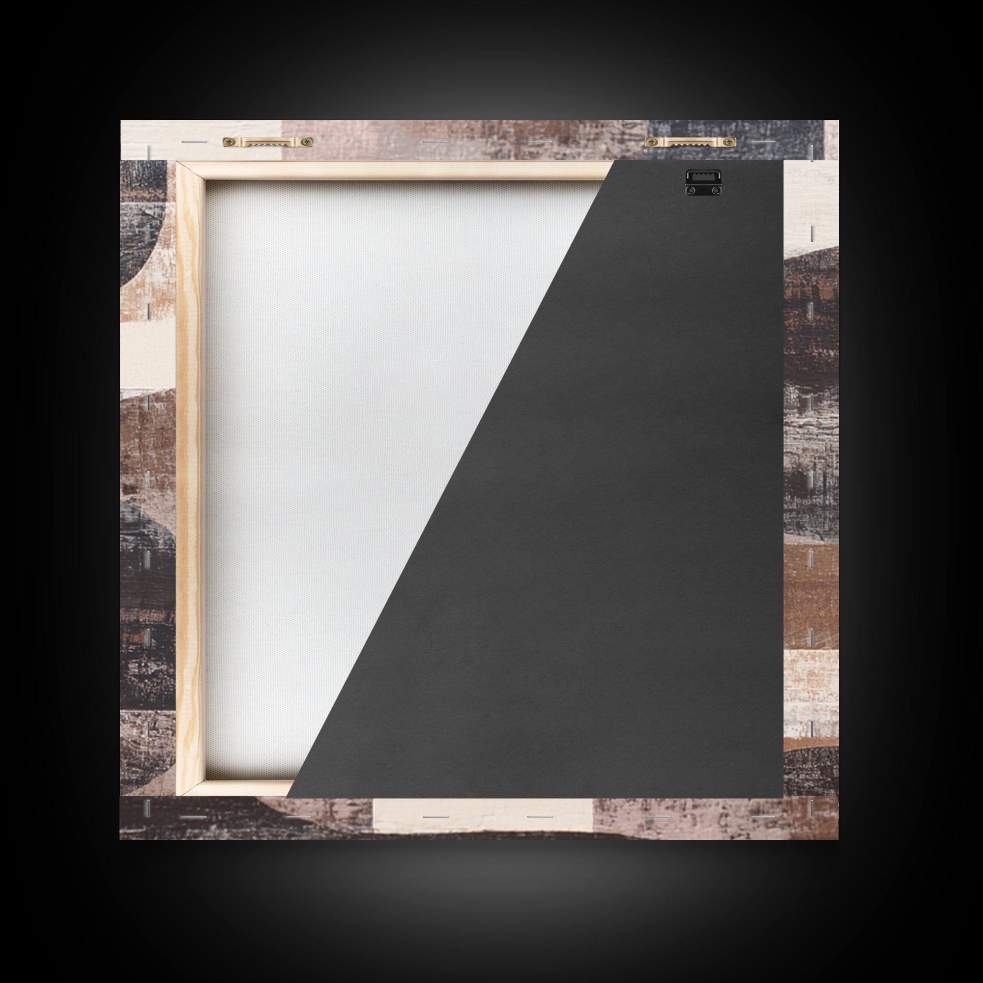 Warm Taupe Abstract Waves Framed Canvas Print, Above Bed Art, Horizontal Wall Art, Bedroom Decor, Abstract Art, Serenity, ABA-1x1-39