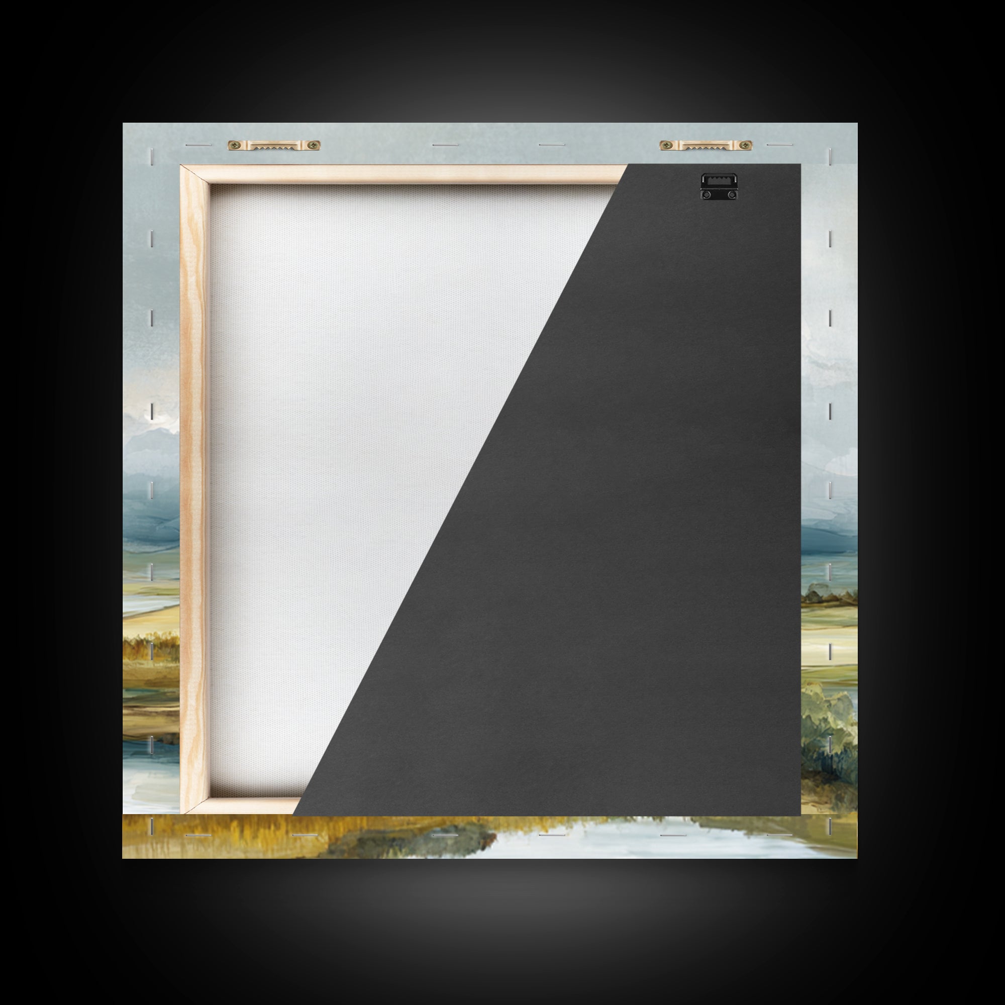 Soft Romantic Landscape Framed Canvas Print, Above Bed Art, Home Decor, Bedroom Decor, Oil Painting, Serenity, Contemporary Art, ABA-1x1-41