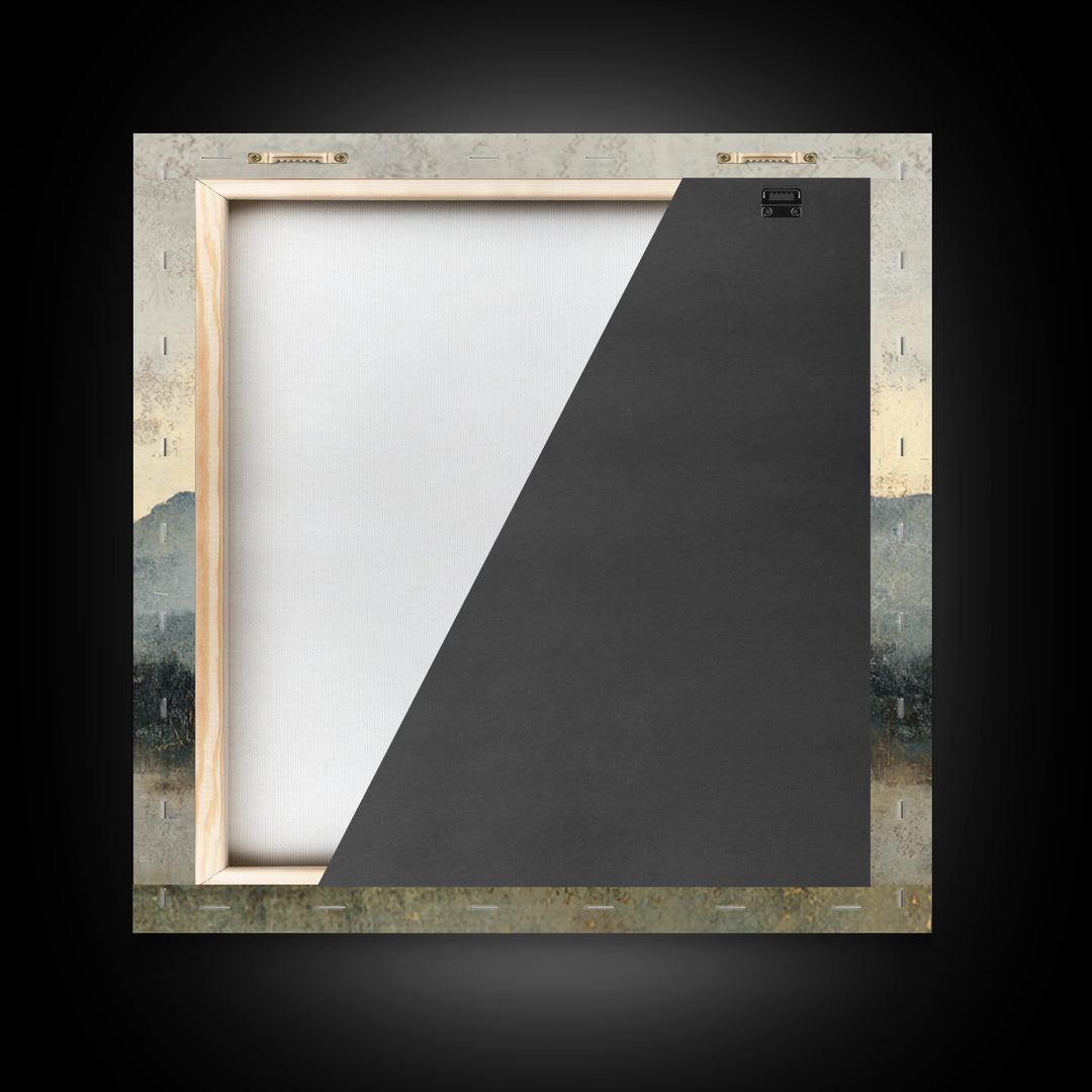 Panoramic Misty Mountain Landscape Canvas Print, Above Bed Art, Neutral Decor, Bedroom Decor, Fine Art, Serenity, Wall Decor, ABA-1x1-49