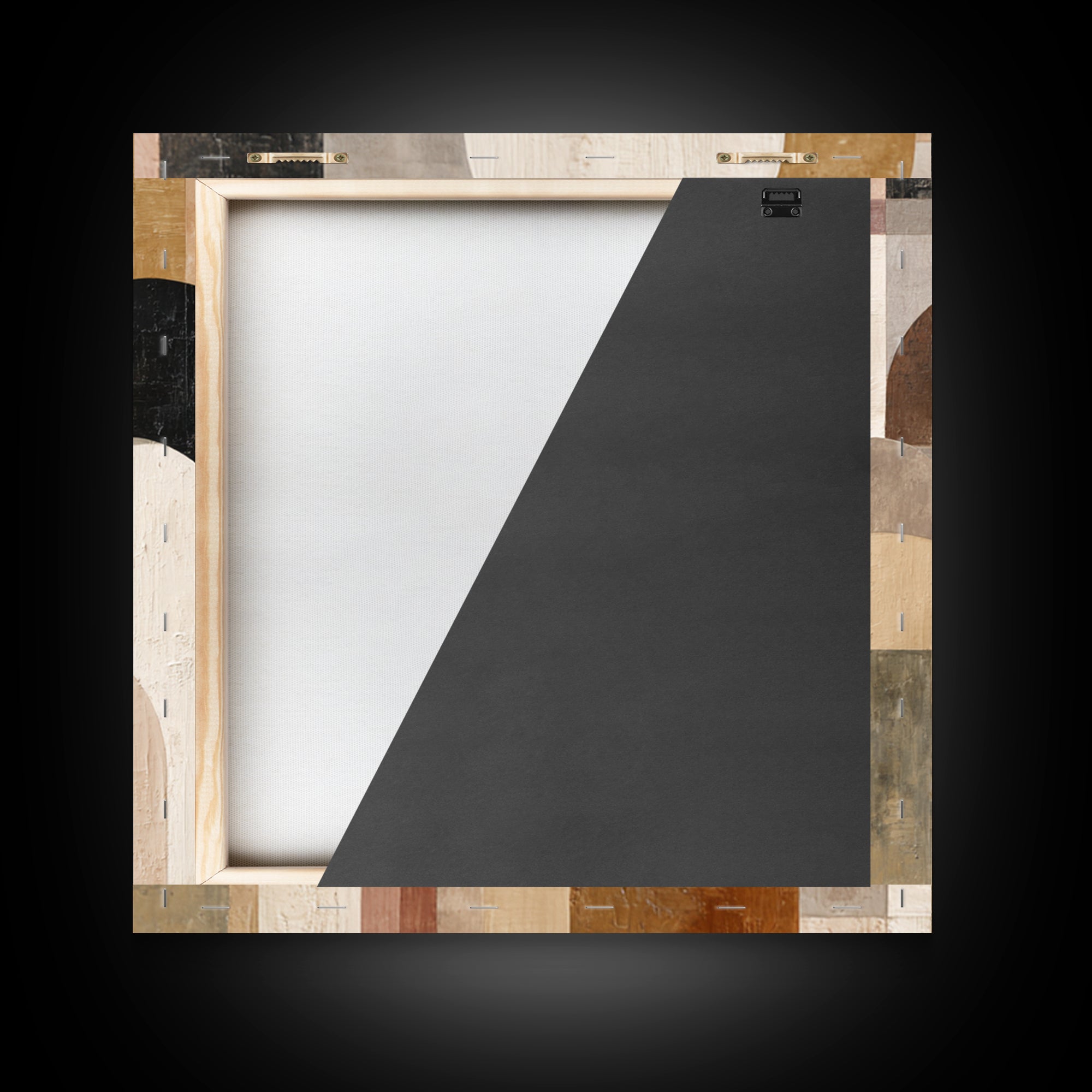 Neutral Abstract Arches Framed Canvas Print, Above Bed Art, Horizontal Wall Art, Bedroom Decor, Abstract Art, Serenity, ABA-1x1-52