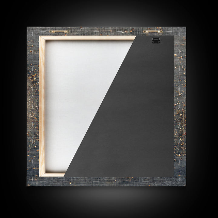 Subtle Celestial Scene Framed Canvas Print, Above Bed Art, Above Bed Decor, Bedroom Decor, Oil Painting, Serenity, ABA-1x1-61