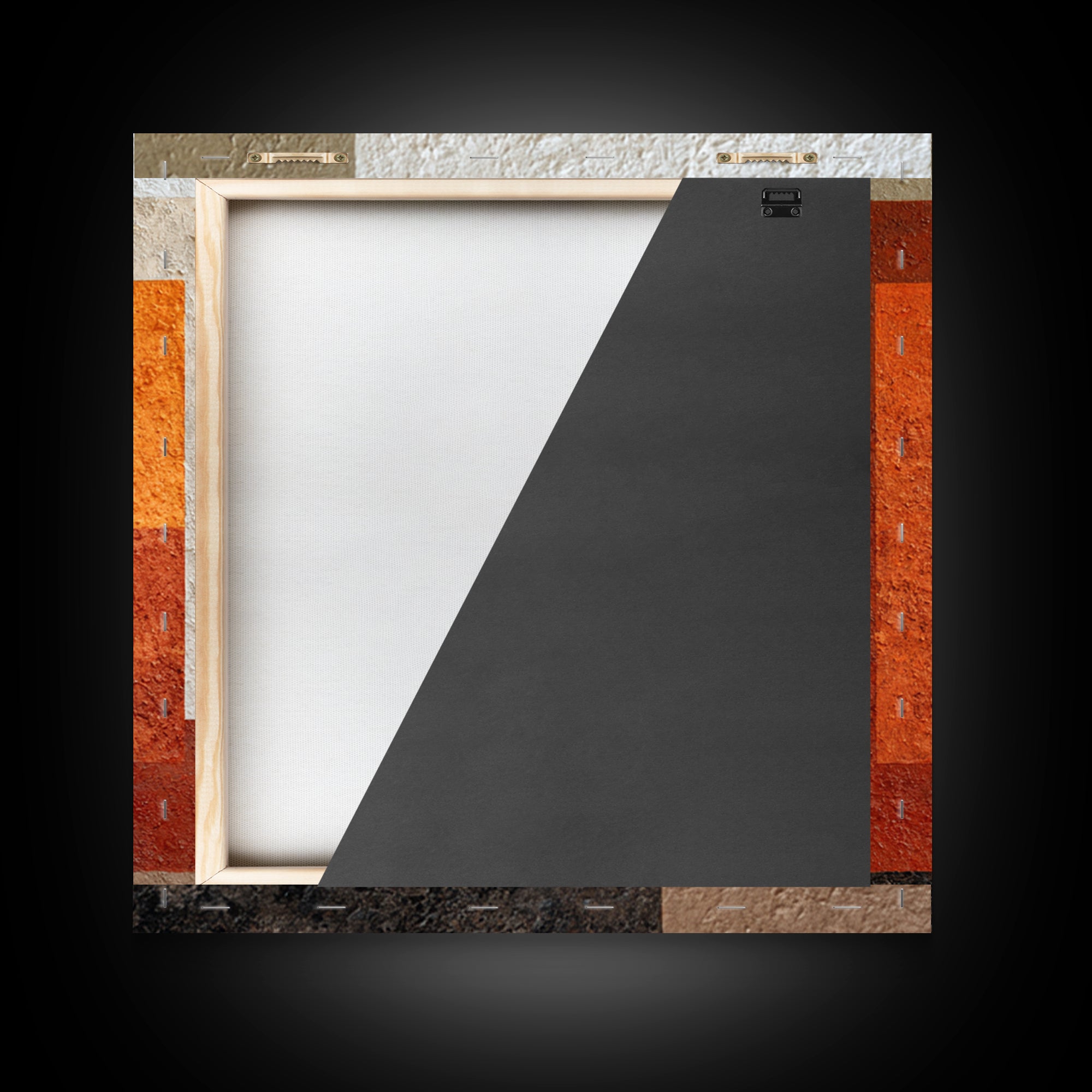 Abstract Sunrise Geometry Framed Canvas Print, Above Bed Art, Boho Wall Decor, Bedroom Decor, Serenity, Fine Art Print, ABA-1x1-68