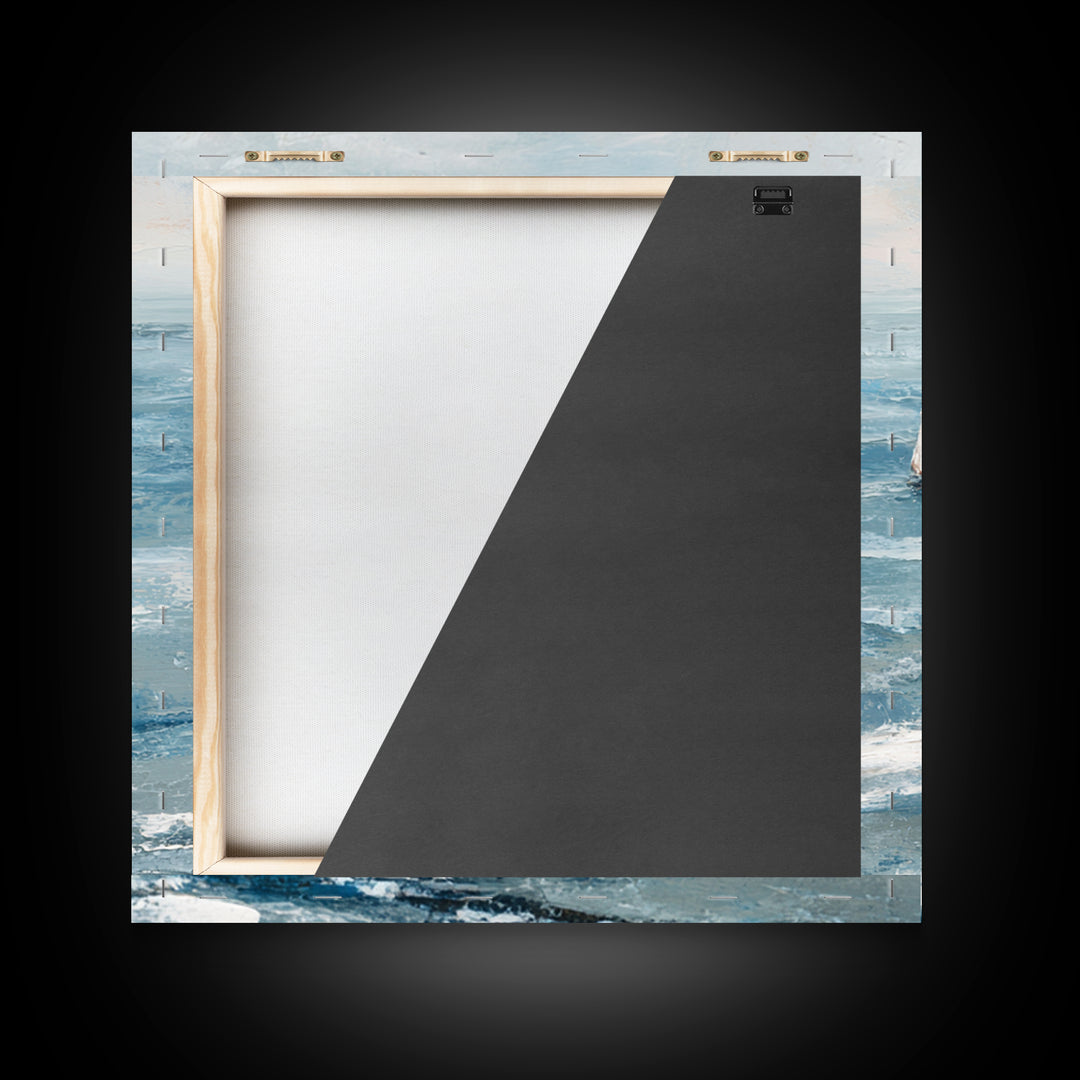 Serene Ocean Tide Seen from Above Canvas Print, Above Bed Art, Gallery Decor, Bedroom Decor, Fine Art, Serenity, Wall Art, ABA-1x1-69