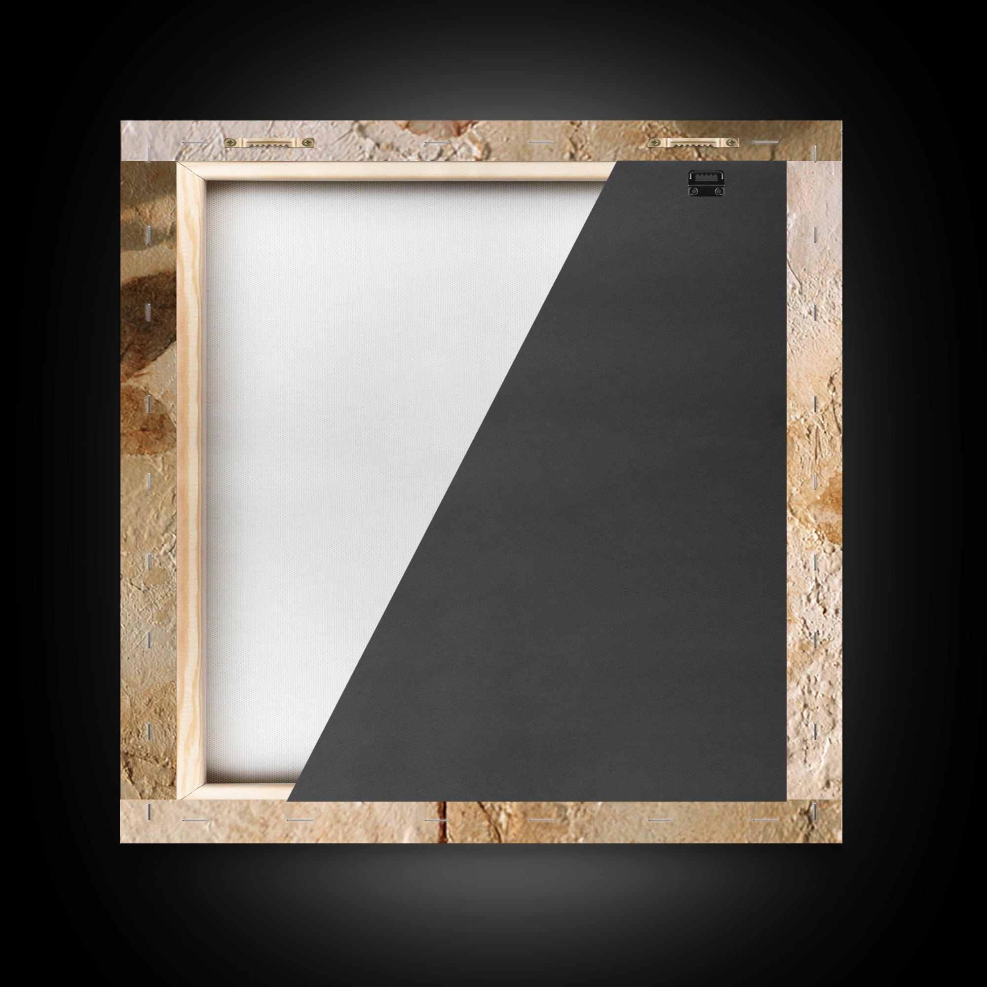 Tonal Botanical Shadows on Plaster Surface Canvas Print, Above Bed Art, Photography Prints, Bedroom Decor, Serenity, ABA-1x1-71