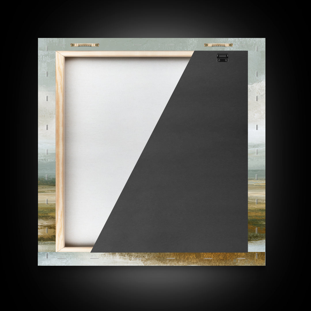 Soft Alpine Horizon Framed Canvas Print, Above Bed Art, Living Room Wall Art, Bedroom Decor, Fine Art, Serenity, Luxury Decor, ABA-1x1-72