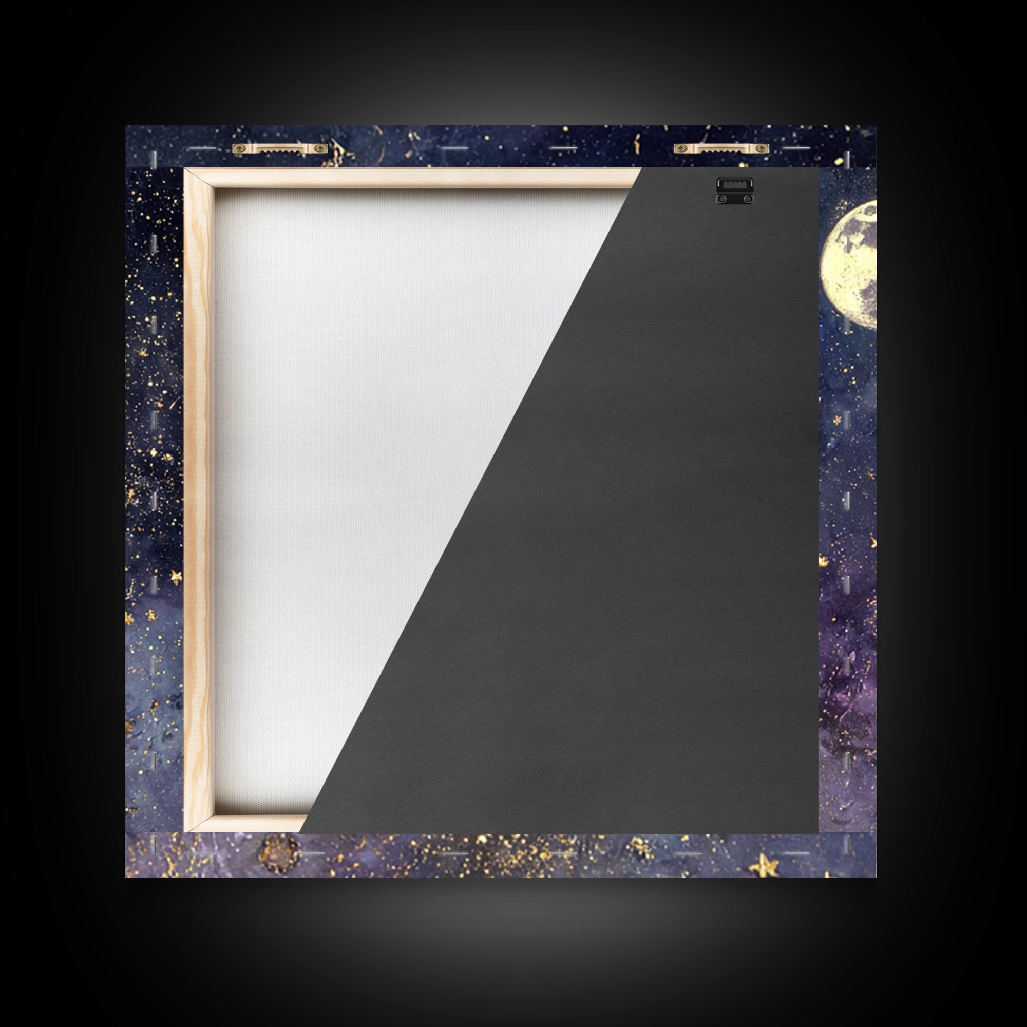 Subtle Celestial Scene Canvas Print, Above Bed Art, Statement Artwork, Bedroom Decor, Fine Art, Serenity, Printable Wall Art, ABA-1x1-85
