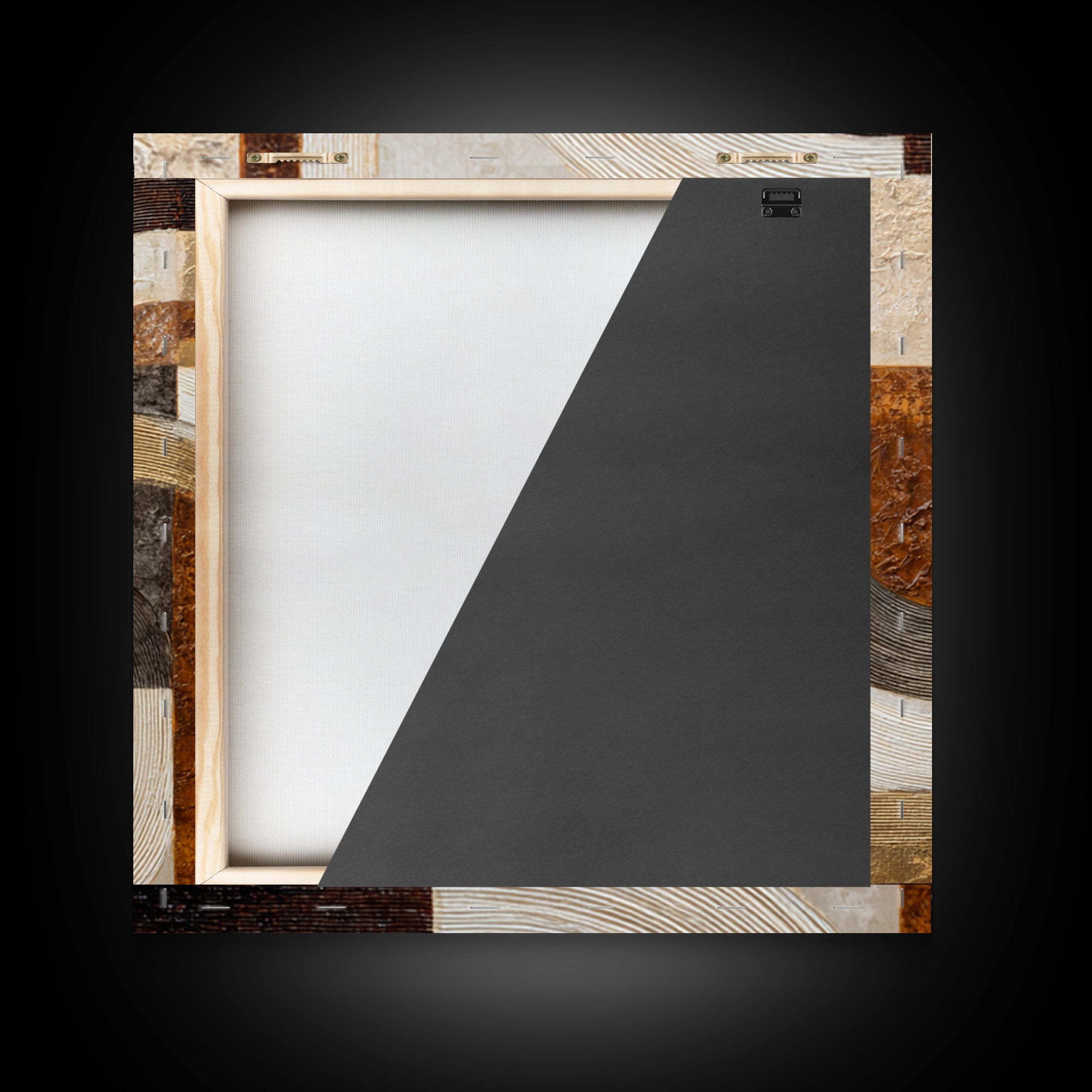 Warm Taupe Abstract Waves Canvas Print, Above Bed Art, Statement Artwork, Bedroom Decor, Abstract Art, Serenity, ABA-1x1-87