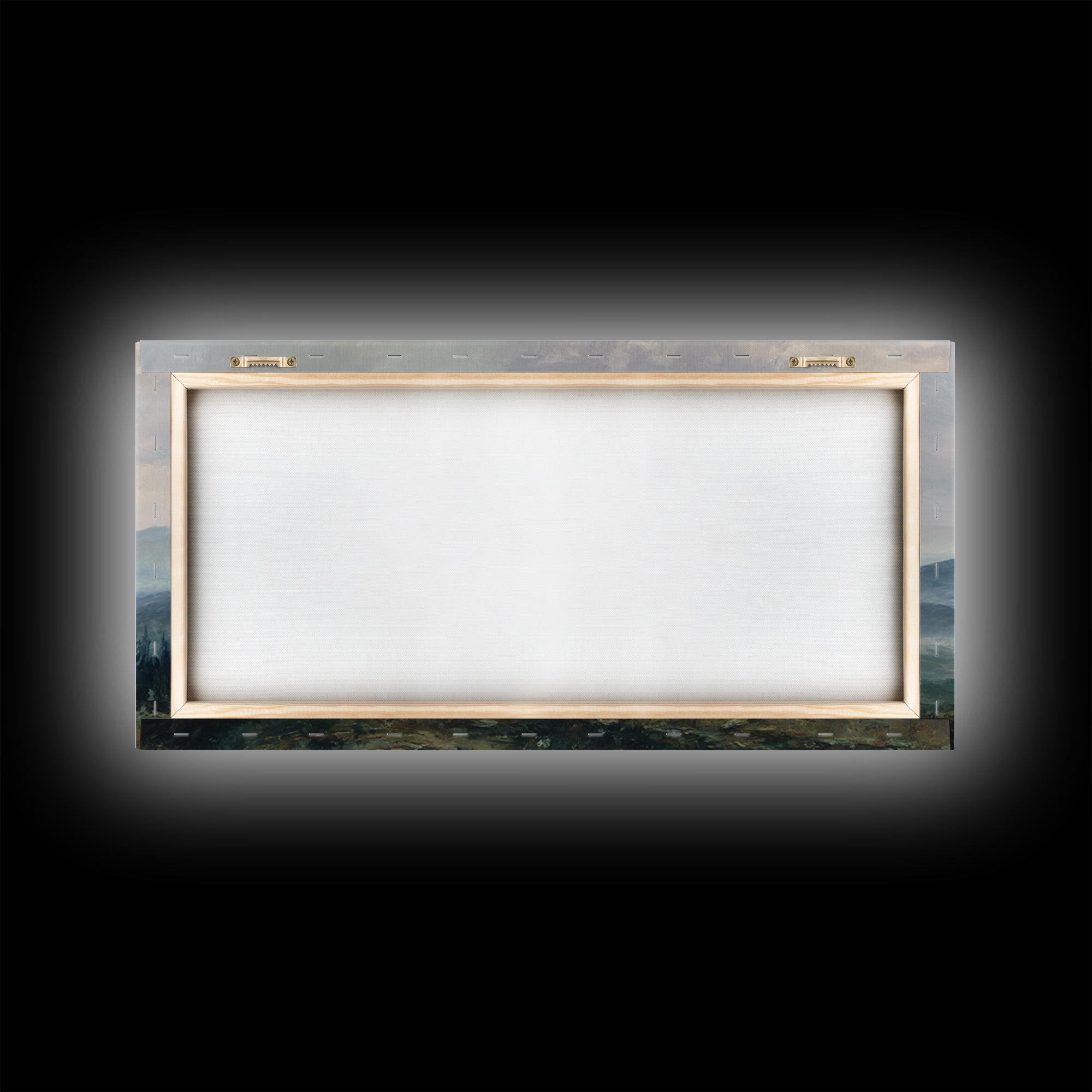 Soft Romantic Landscape Framed Canvas Print, Above Bed Art, Minimalist Decor, Bedroom Decor, Serenity, Textured Wall Art, ABA-2x1-37