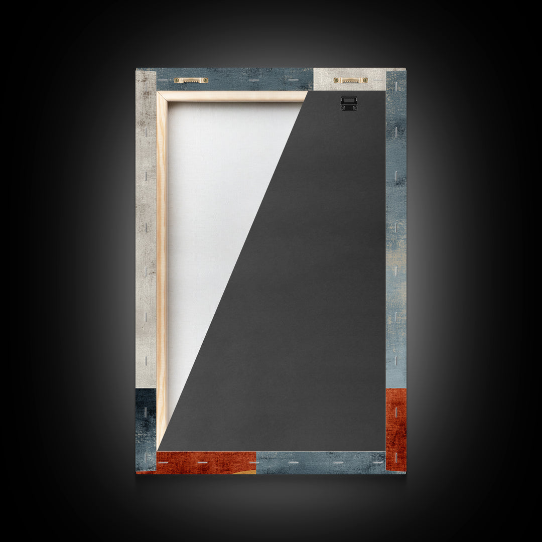 Abstract Sunrise Geometry Framed Canvas Print, Above Bed Art, Fine Art Print, Bedroom Decor, Abstract Art, Serenity, ABA-2x3-4