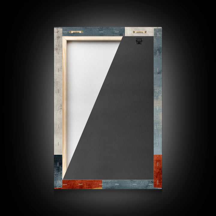 Abstract Sunrise Geometry Framed Canvas Print, Above Bed Art, Fine Art Print, Bedroom Decor, Abstract Art, Serenity, ABA-2x3-4