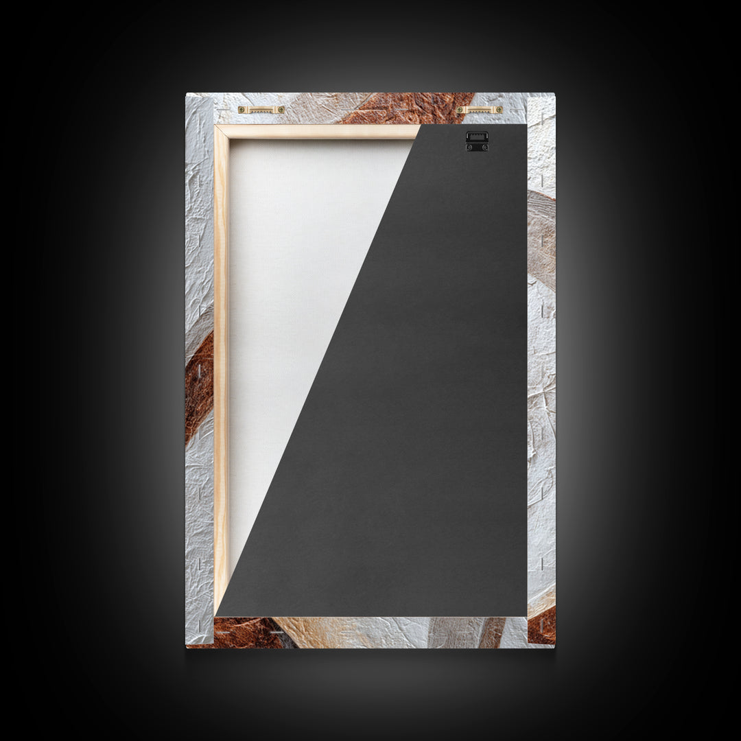 Warm Taupe Abstract Waves Framed Canvas Print, Above Bed Art, Wall Art, Bedroom Decor, Fine Art, Serenity, Digital Print, ABA-2x3-47