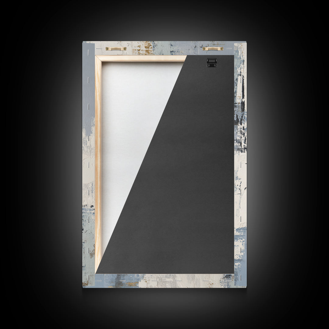 Japandi Ink Shapes Framed Canvas Print, Above Bed Art, Digital Art, Bedroom Decor, Abstract Art, Serenity, Living Room Decor, ABA-2x3-74
