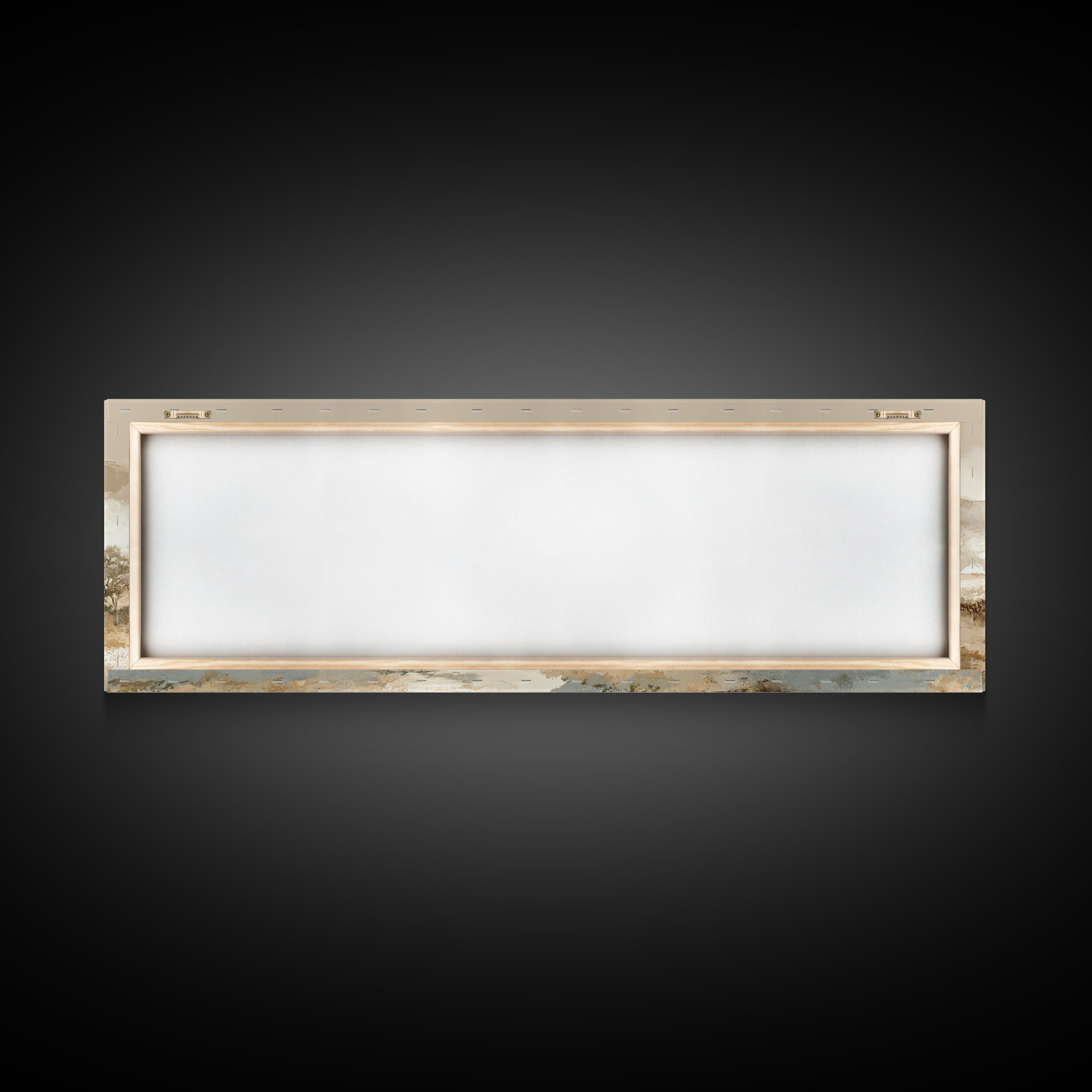 Panoramic Misty Mountain Landscape Framed Canvas Print, Above Bed Art, Boho Wall Art, Bedroom Decor, Fine Art, Serenity, ABA-3x1-17