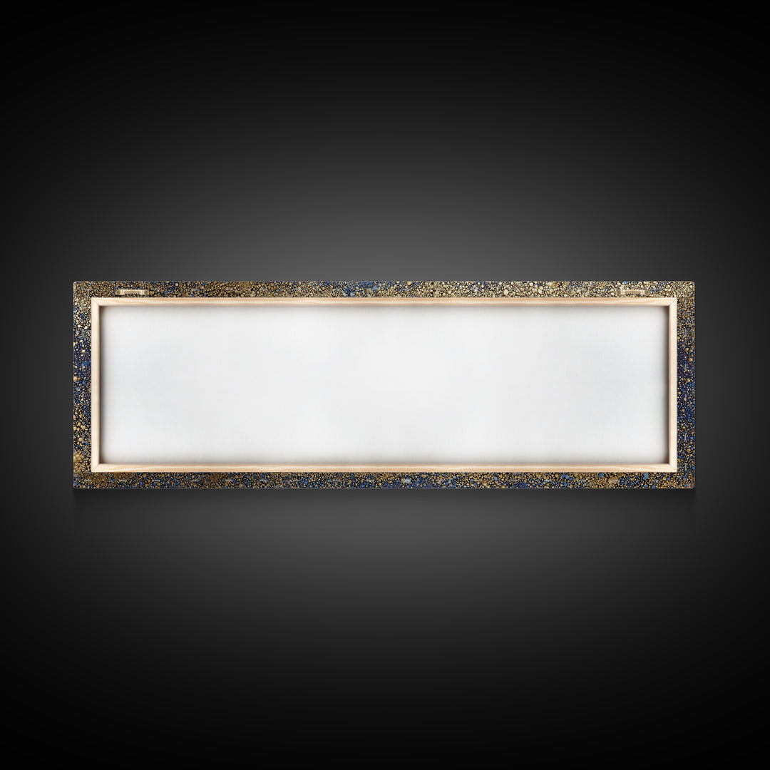 Subtle Celestial Scene Framed Canvas Print, Above Bed Art, Japanese Wall Art, Bedroom Decor, Fine Art, Serenity, Neutral Decor, ABA-3x1-53