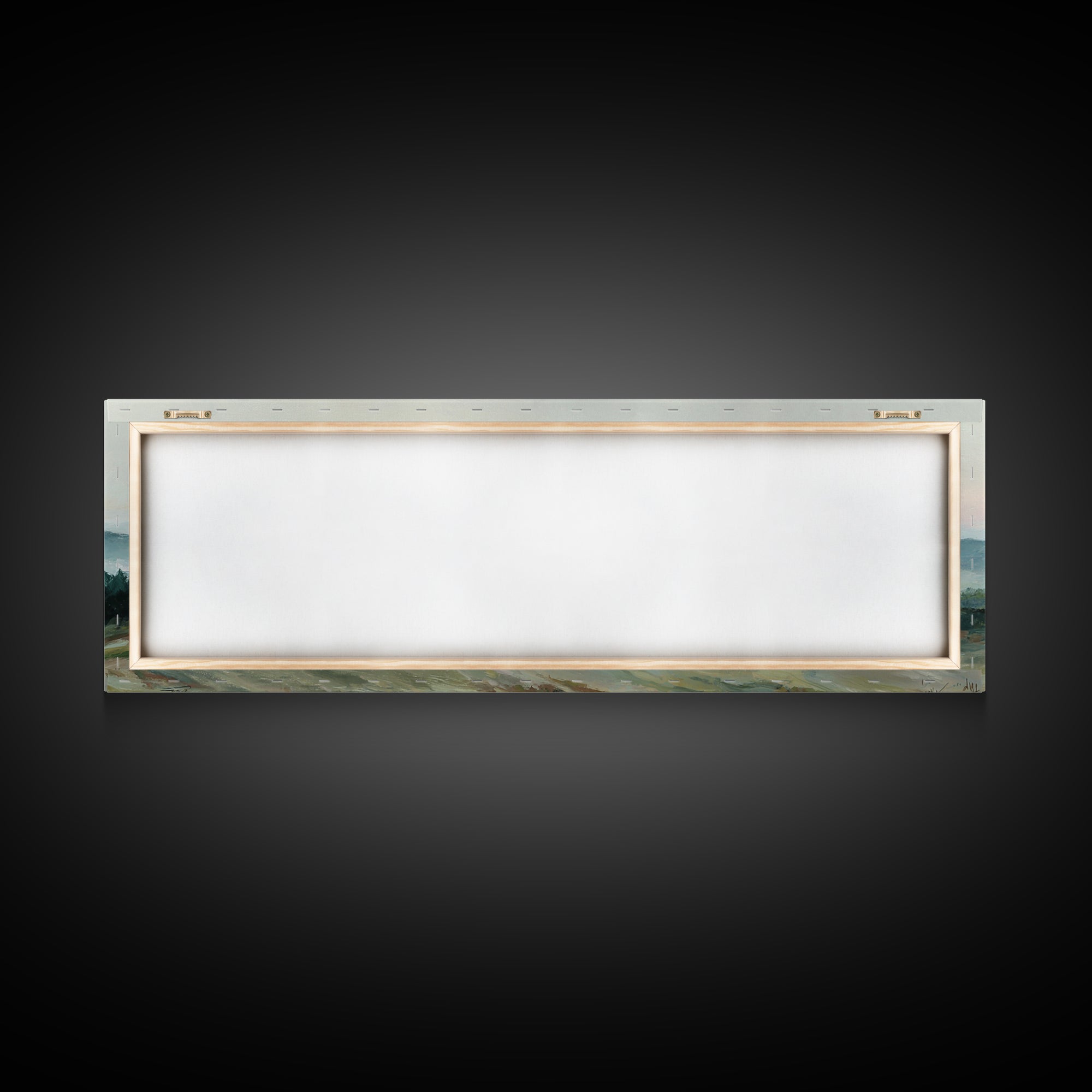 Soft Romantic Landscape Framed Canvas Print, Above Bed Art, Sage Green Wall Art, Bedroom Decor, Serenity, Modern Decor, ABA-3x1-81