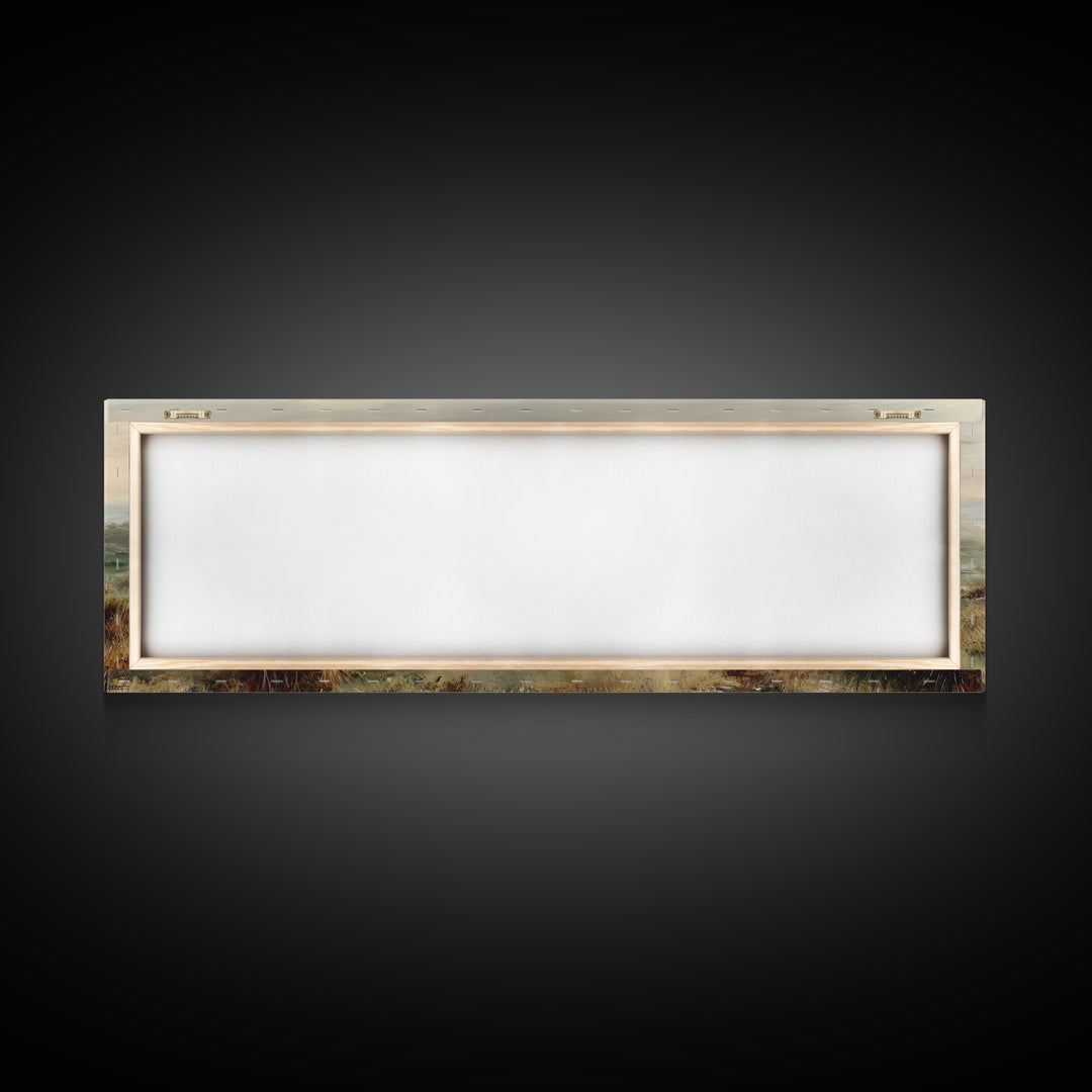 Soft Romantic Landscape Framed Canvas Print, Above Bed Art, Canvas Wall Art, Bedroom Decor, Fine Art, Serenity, Boho Wall Decor, ABA-3x1-9