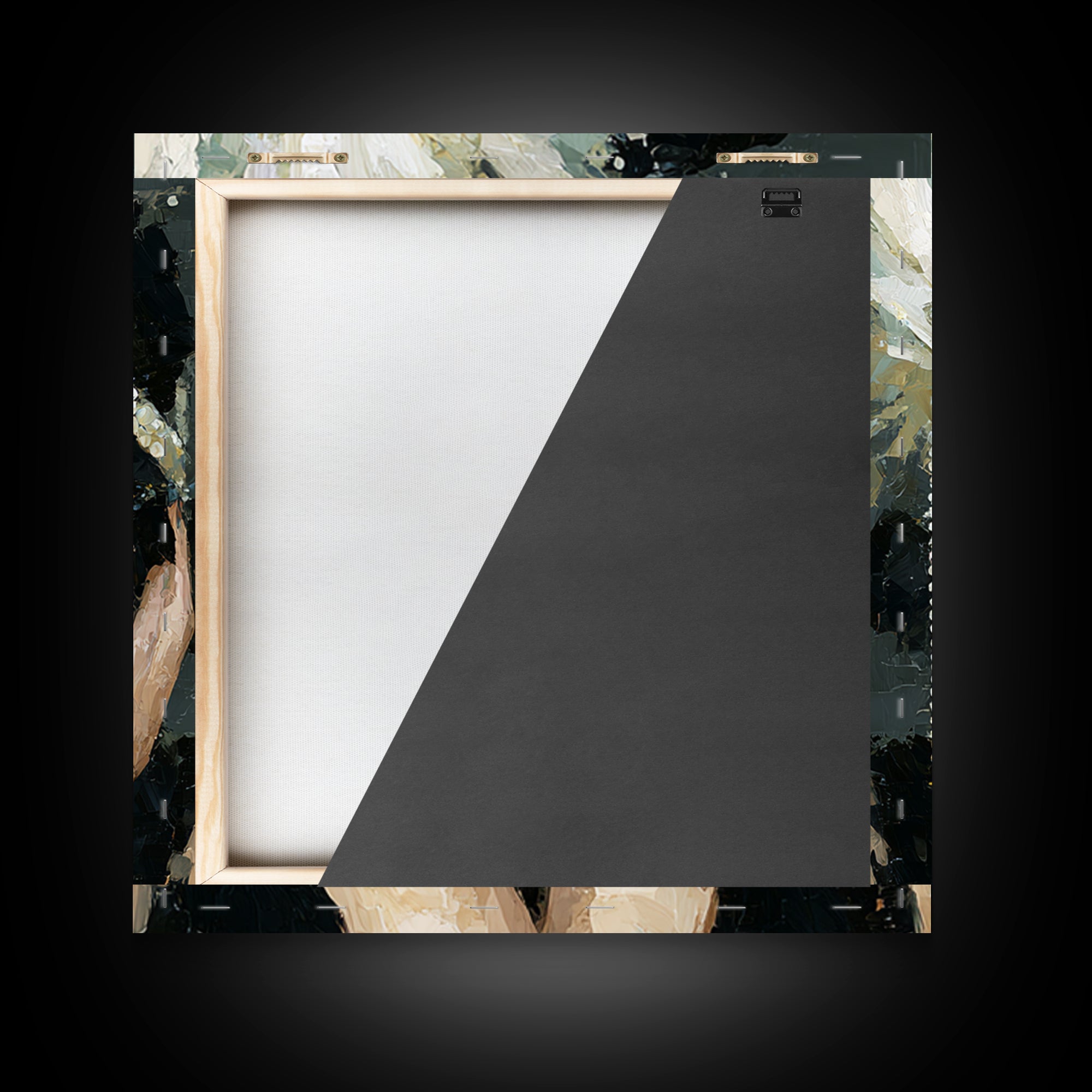 Flapper Portrait with Pearl Strands and Dramatic Framed Canvas Print, Art Deco Art, Gallery Decor, Living Room Decor, Glamour, ADA-1x1-38
