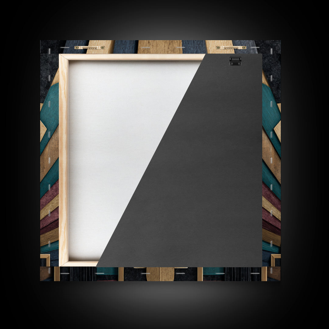Tropical Hotel Facade Framed Canvas Print, Art Deco Art, Apartment Decor, Living Room Decor, Fine Art, Glamour, Gallery Decor, ADA-1x1-64
