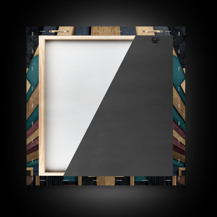 Tropical Hotel Facade Framed Canvas Print, Art Deco Art, Apartment Decor, Living Room Decor, Fine Art, Glamour, Gallery Decor, ADA-1x1-64