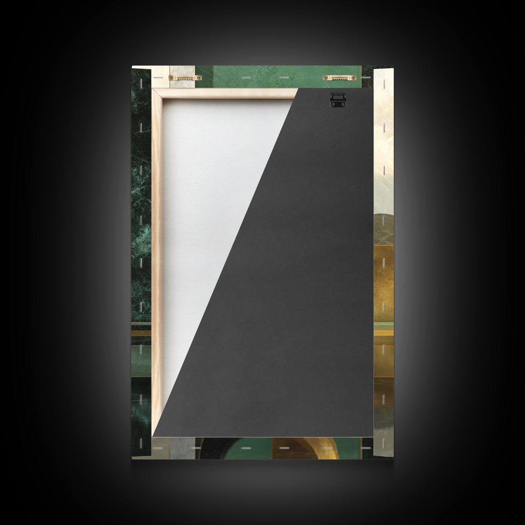 Deco Doorway Study Canvas Print, Art Deco Art, Blue Wallpaper, Living Room Decor, Oil Painting, Glamour, Minimalist Decor, ADA-2x3-95