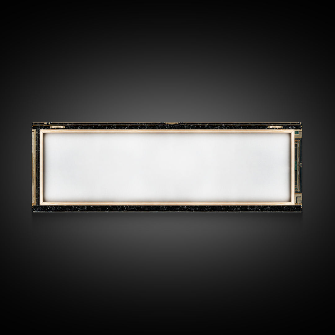 Deco Doorway Study Framed Canvas Print, Art Deco Art, Art Deco, Living Room Decor, Oil Painting, Glamour, Art Deco Wallpaper, ADA-3x1-79