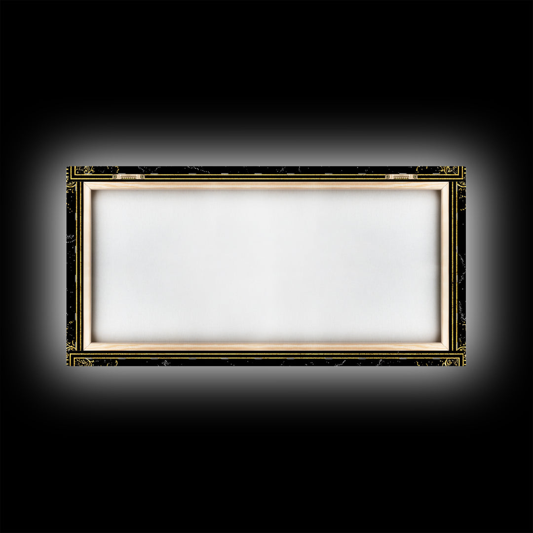 Gold Moon Phase Triptych Wall Art, Black Celestial Canvas Print, Lunar Astronomy Decor, Mystical Black And Gold Home Decor Gift