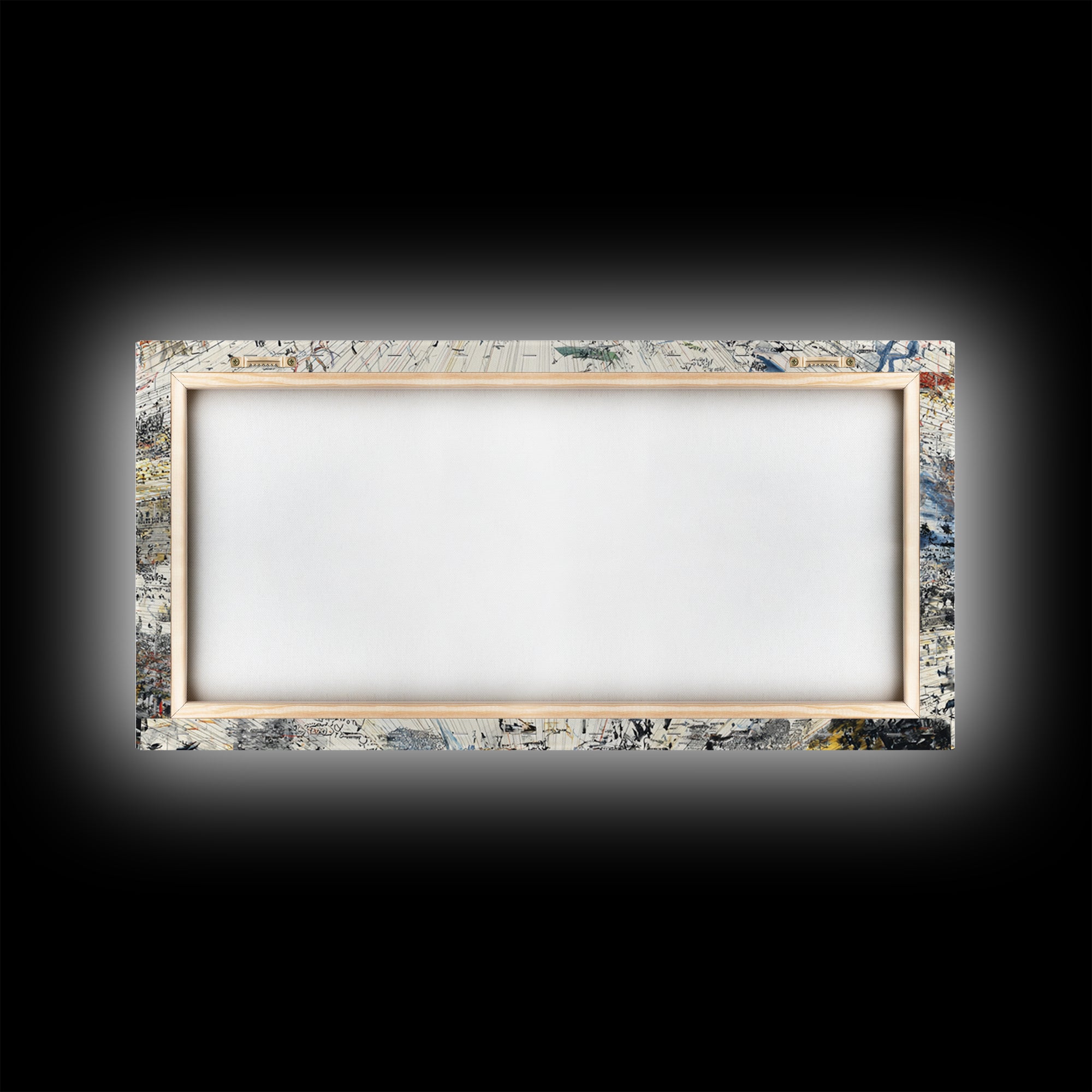 Abstract Blue White Landscape Wall Art, Textured Modern African Inspired Painting, Large Office Decor, Contemporary Print
