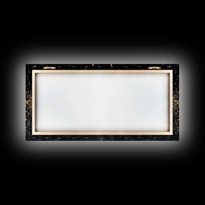 Golden Sunrise Over Ancestral Horizon Wall Art, Black And Gold Art, African Inspired, Spiritual Wall Art, Elegant Home Decor