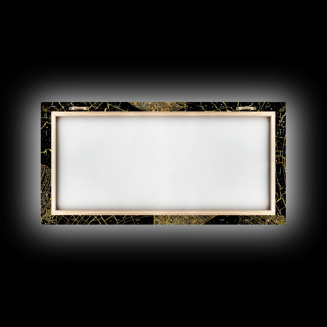 Golden African Profiles With Celestial Patterns Canvas Print, Afrocentric Portrait Wall Art, Black Culture Decor, Unique Gift