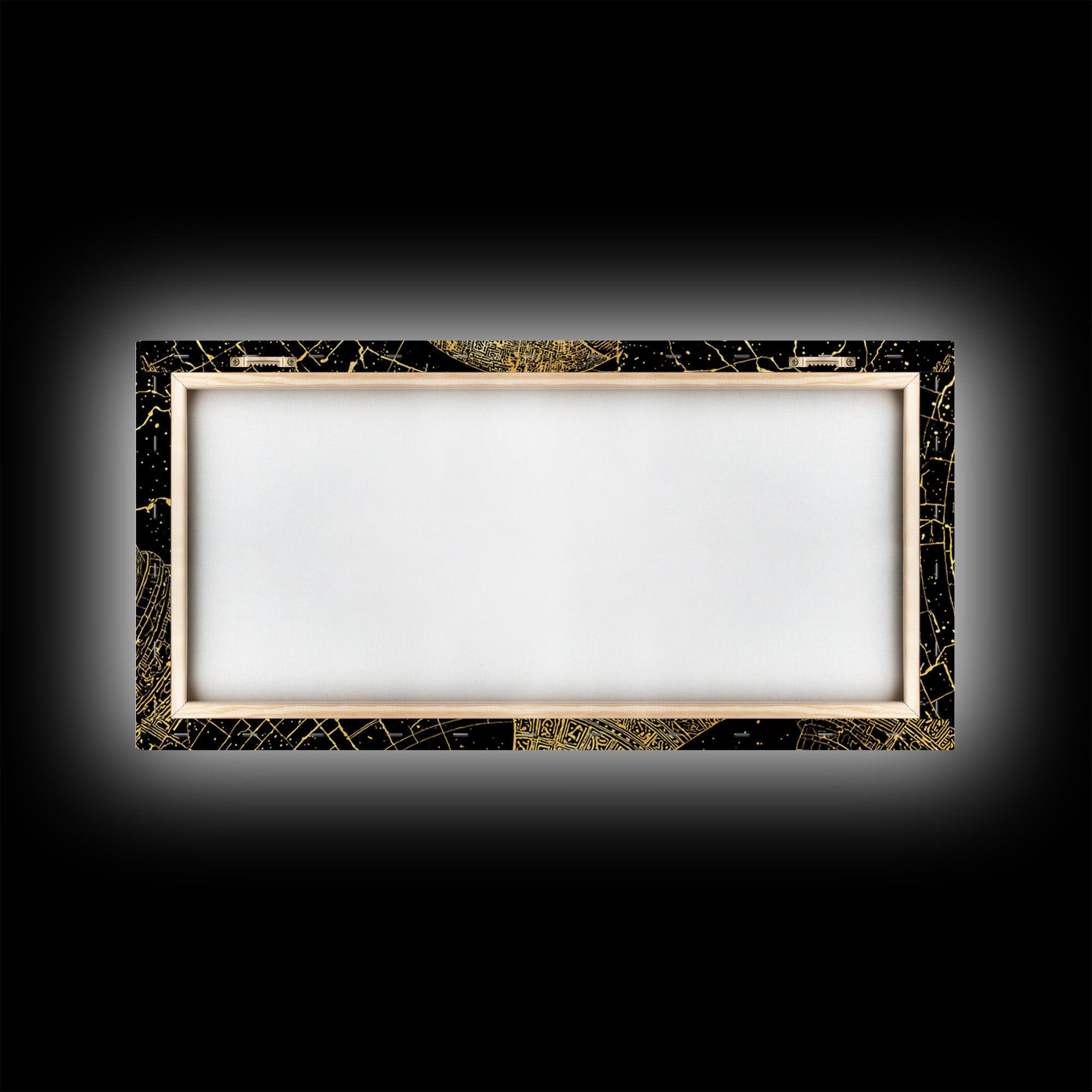 Golden African Profiles With Celestial Patterns Canvas Print, Afrocentric Portrait Wall Art, Black Culture Decor, Unique Gift