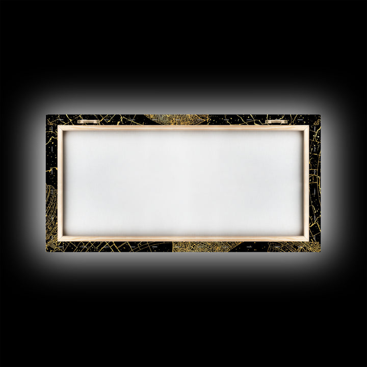 Golden African Profiles With Celestial Patterns Canvas Print, Afrocentric Portrait Wall Art, Black Culture Decor, Unique Gift