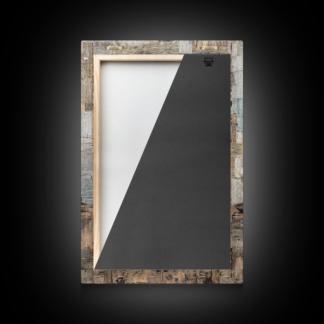 Textured Ancestral Altar With Candles Framed Canvas Print, African Art Decor, Spiritual Wall Art, Ethnic Home Decor Gift