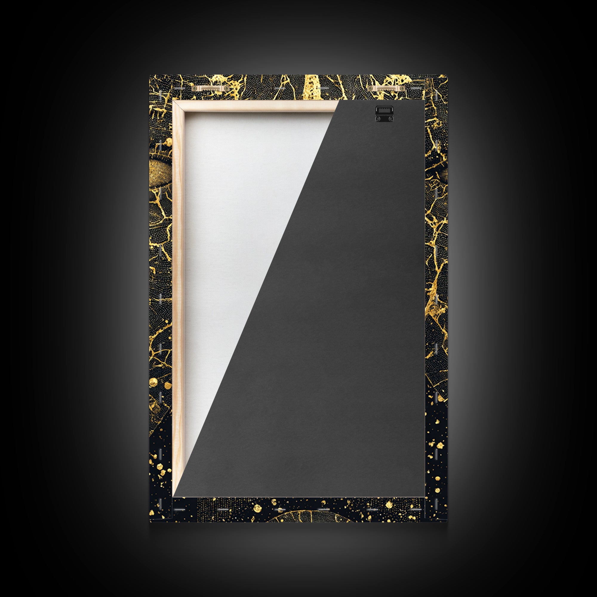 Cracked Gold Black Goddess Portrait, African Wall Art, Abstract Black Art Print, Luxury Canvas Print, Modern Feminine Decor