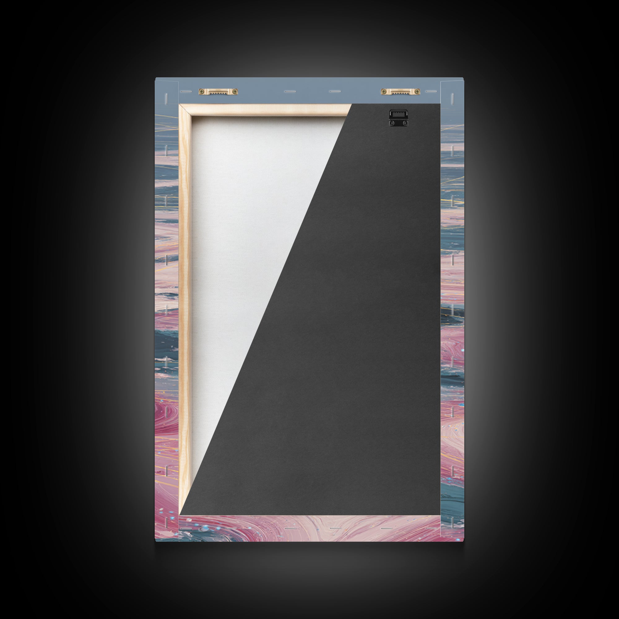 Pastel Desert Caravan Trails Canvas Print, Surreal Landscape Wall Decor, Dreamy Abstract Art For Unique Modern Home Decor