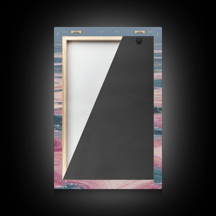Pastel Desert Caravan Trails Canvas Print, Surreal Landscape Wall Decor, Dreamy Abstract Art For Unique Modern Home Decor