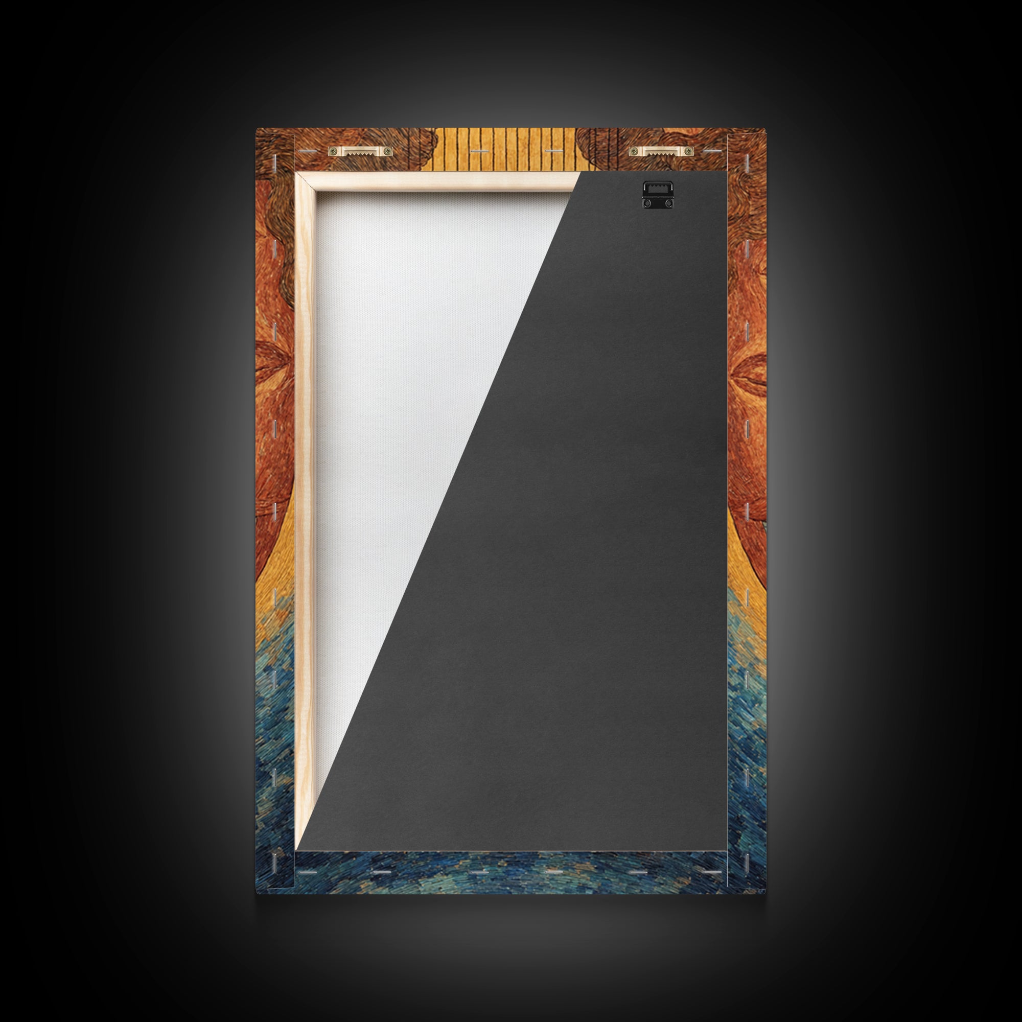 Mirrored African Faces Framed Canvas Print, Surreal Female Portrait Wall Art, Afrocentric Culture Decor, Elegant Home Gift