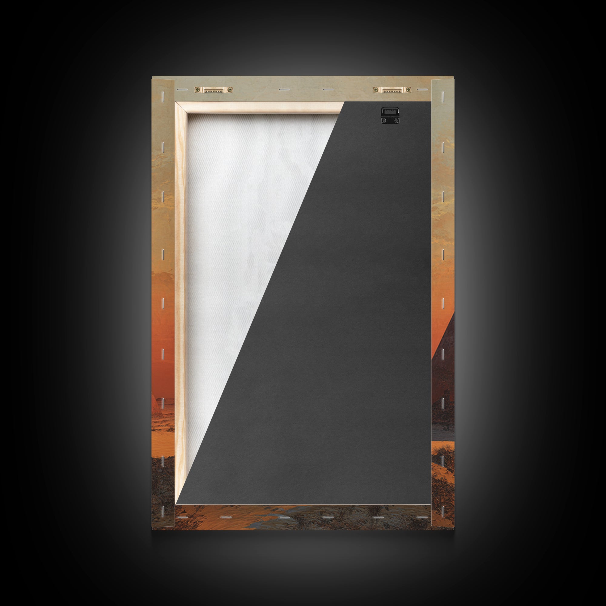 Sunset Egyptian Pyramids Framed Canvas Print, Ancient African Art, Desert Landscape Wall Decor, Cultural Home Decor Gift