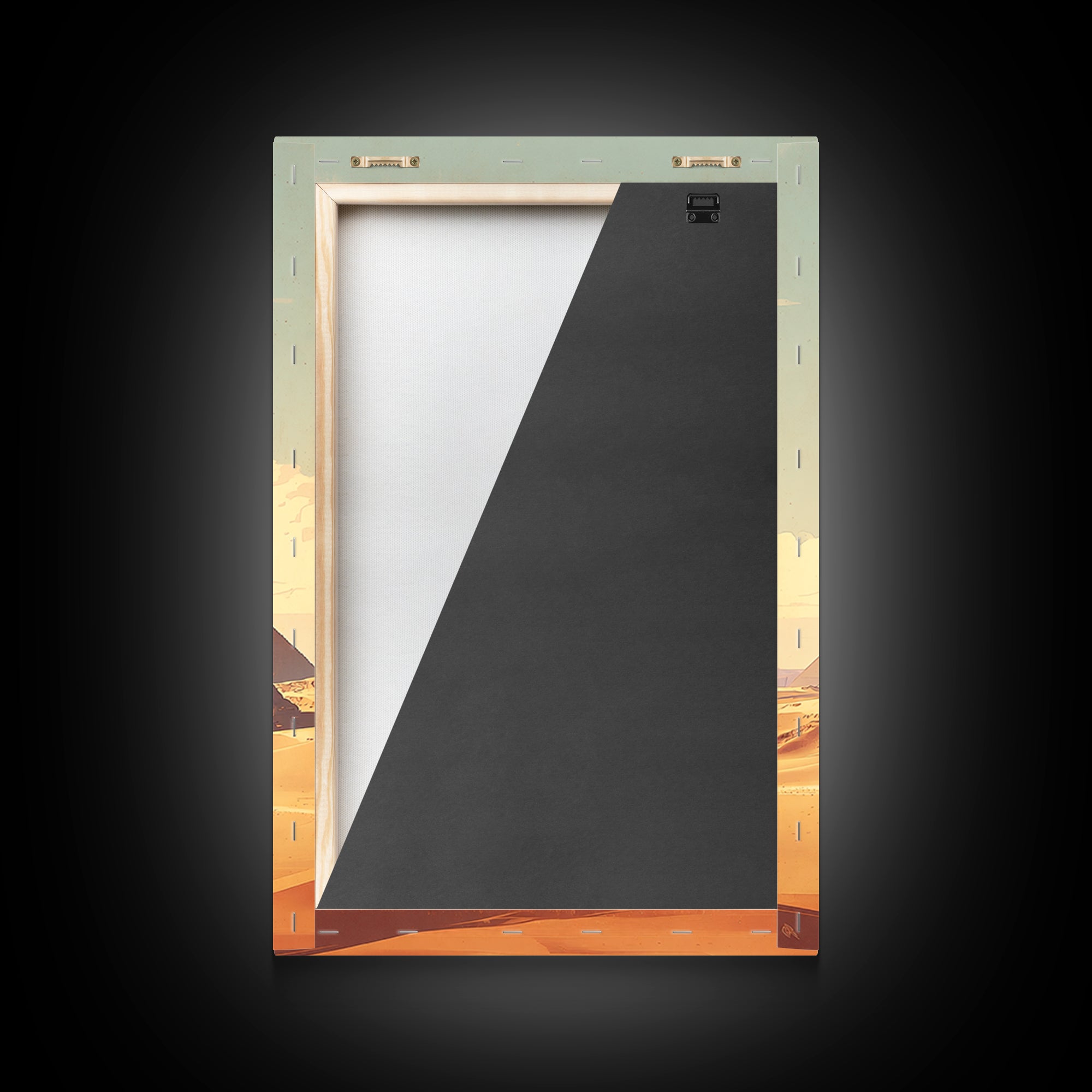 Soft Pastel Egyptian Pyramids Canvas Print, Ancient African Art, Minimalist Desert Landscape, Beige Wall Art, Home Decor