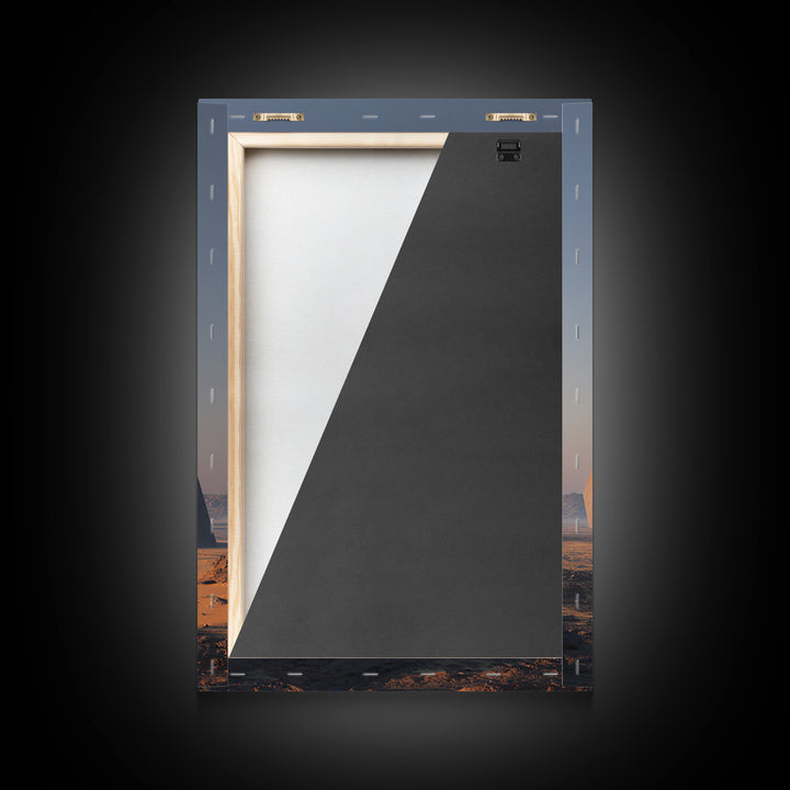 Modern Nubian Pyramids At Sunset Wall Art, African Egyptian Art Print, Ancient African Decor, Desert Architecture Poster