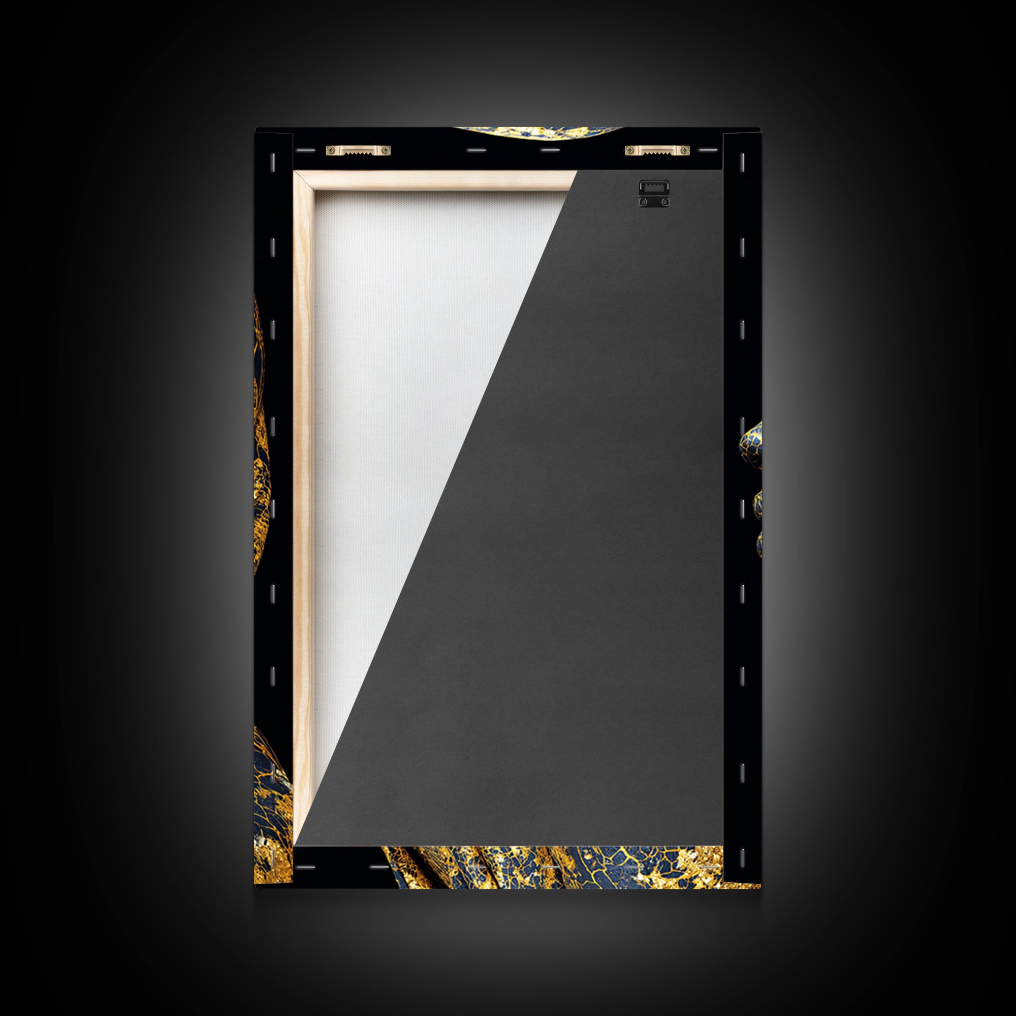 Gold Cracked African Woman Framed Canvas Print, Black Goddess Portrait, Luxury Afrocentric Wall Decor, Modern Statement Home Gift