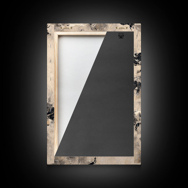 Monochrome Cattle Collage Wall Art, Abstract Animal Canvas Print, Rustic Neutral Decor, Black And White Art, Gallery Poster