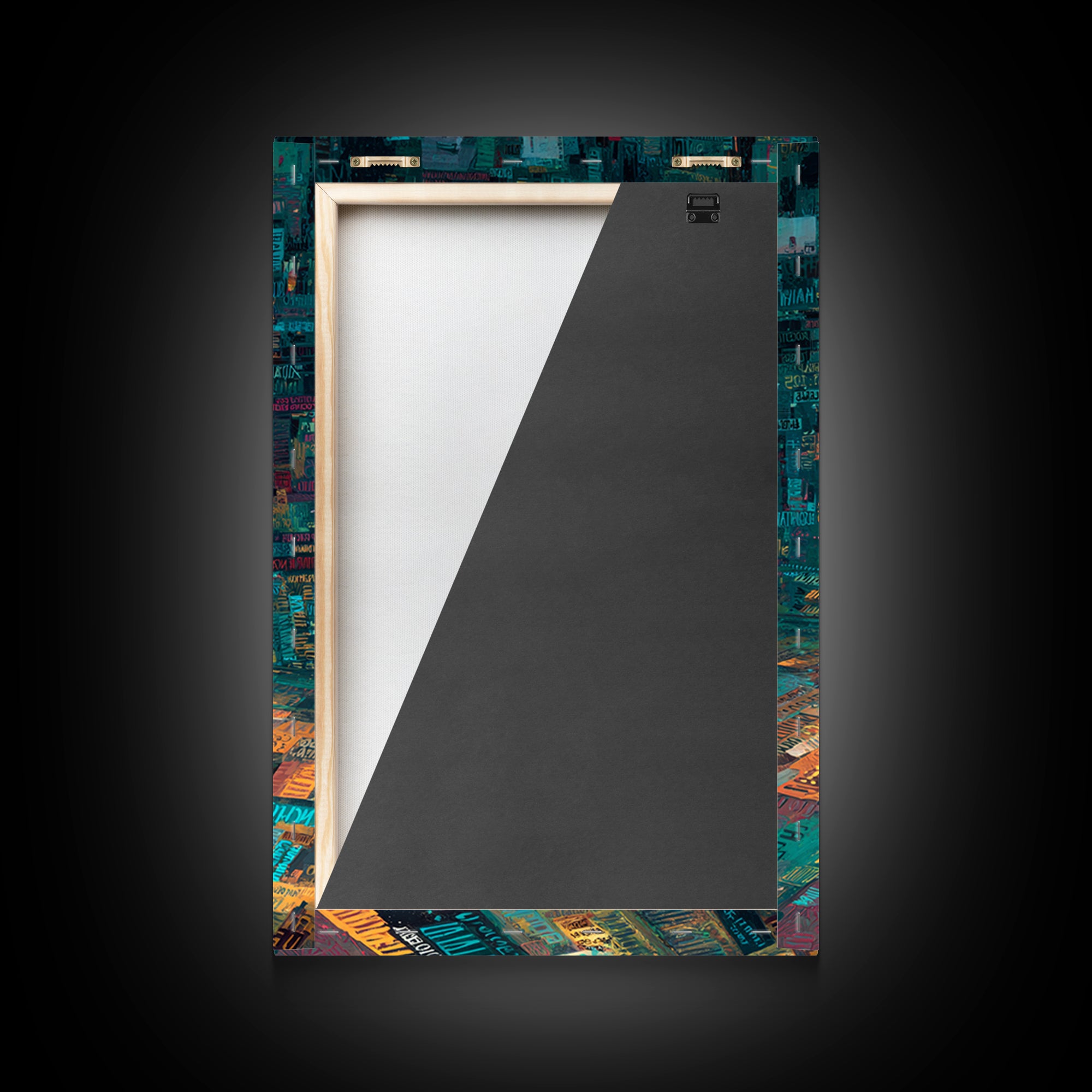 Focused Writer At Colorful Desk Framed Canvas Print, Black Man Wall Art, African American Art, Office Decor, Creative Gift