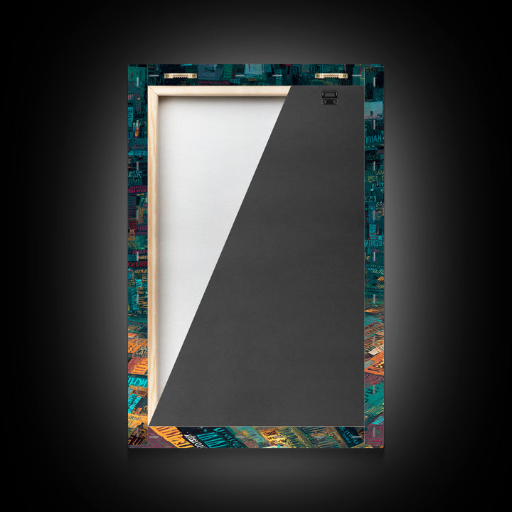 Focused Writer At Colorful Desk Framed Canvas Print, Black Man Wall Art, African American Art, Office Decor, Creative Gift