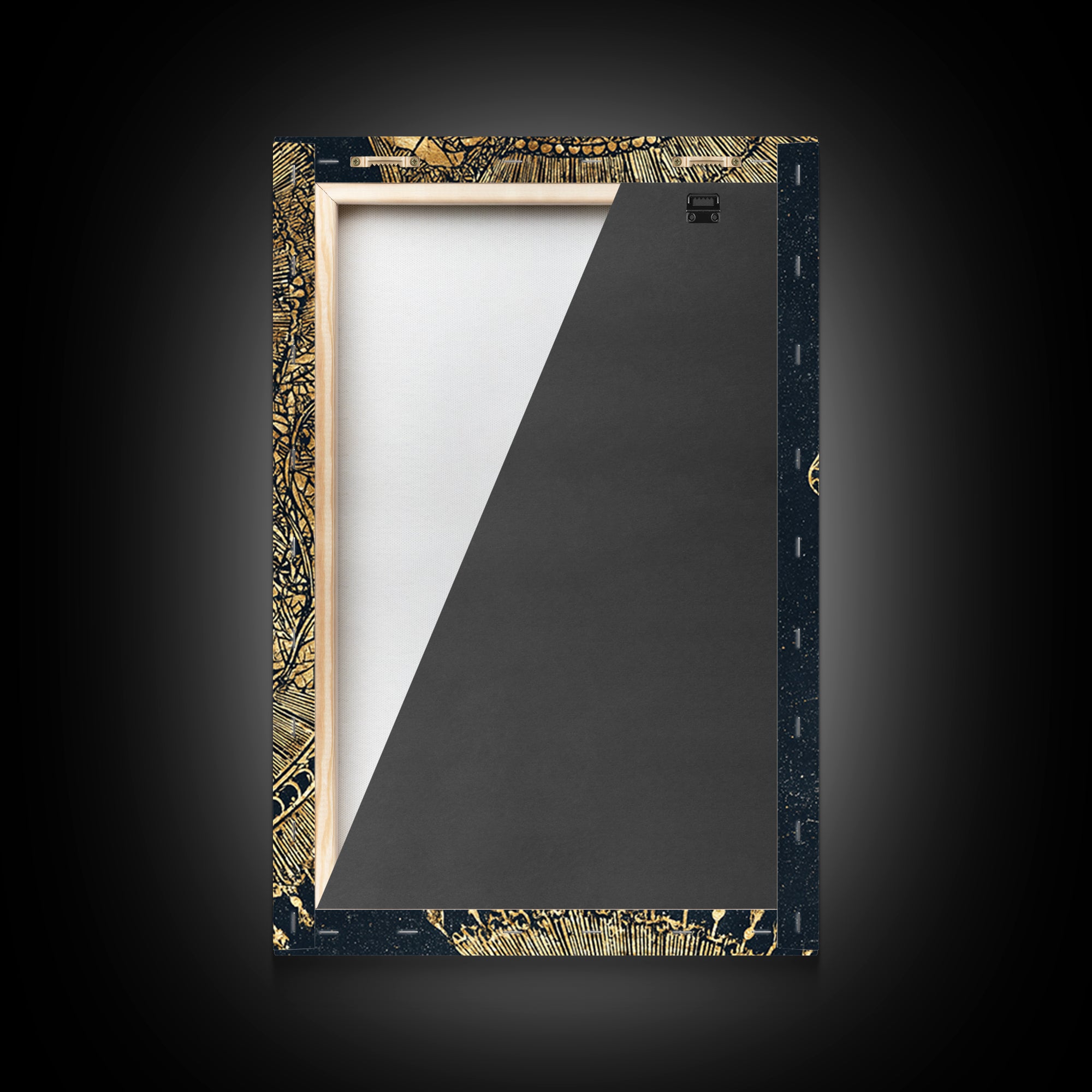 Gold Cracked African Queen Profile Wall Art, Black Woman Portrait, Afrocentric Decor, Luxury Canvas, Black And Gold Design